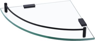 Скляна поличка для душу/ванної кімнати KES BGS101A--P - скляна поличка для душу, нержавіюча сталь SUS304, чорний колір