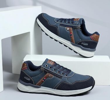 ARRIGO BELLO Кросівки для чоловіків: зручні, легкі, з блискавкою, для активного відпочинку та прогулянок. Розміри 41-46 (синій, 45 EU).