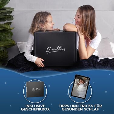 Ковдра з ефектом обіймів 135x200 см, 7 кг, Sherpa Fleece, сертифікат Oeko-Tex, терапевтична ковдра для розслаблення, покращує сон, вага 7 кг, чорна