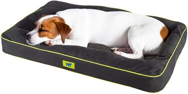 Ортопедичний лежак для собак Ferplast Polo - лежак для котів, миючий, знімний, чорний, 80 x 50 x 8 см
