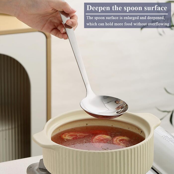 Набір кухонних аксесуарів Evanda, 6 предметів, нержавіюча сталь, важкі кухонні прилади, набір лопаток, аксесуари для кухні, срібний