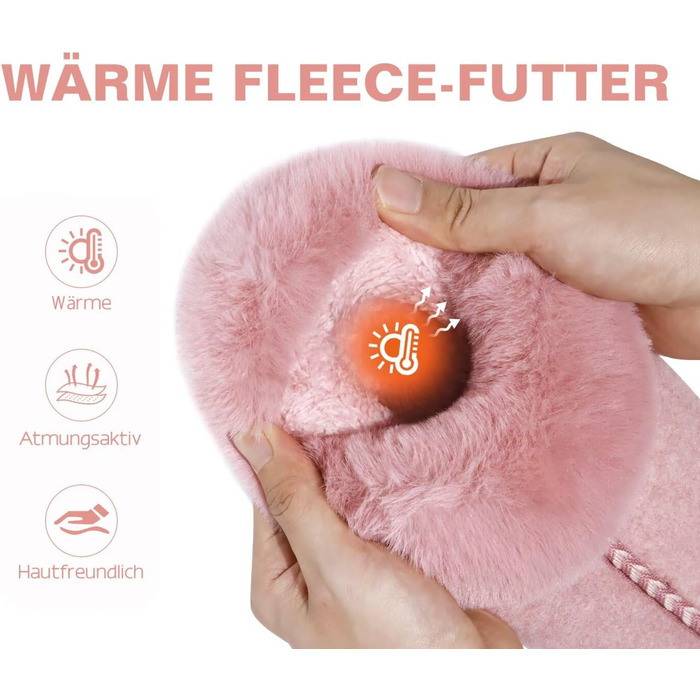 Домашні тапочки COFACE для жінок, зручні, з піною Memory Foam, з фетру, зимові, розмір 36-43 (рожеві, 41 EU)