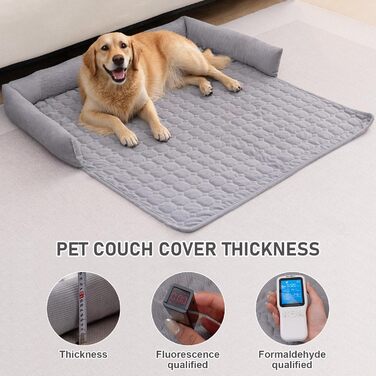 OKYUK Лежанка для собак, зручна лежанка-кошик, диванчик для собак, чохол для дивана, ручне прання, нековзний, підходить для собак з довгою шерстю (темно-сірий, L 75 x W 75 x H 13 см) (75 x 75 x 10 см, шнур світло-сірий)