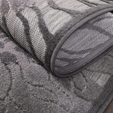 Килимок для дому та саду Impression Outdoor - вологостійкий, 120 x 170 см, темно-сірий