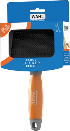 Видалення ворсу Wahl - професійна щітка для грумінгу собак та котів з гелевою ручкою, оранжевого кольору