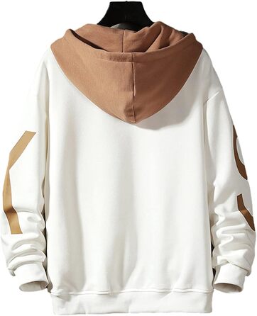 Чоловіча толстовка з капюшоном, світшот, базова модель, класичний пуловер, чоловіча вітровка, унісекс, повсякденний стиль, весна, осінь, зима, 5XL, білий