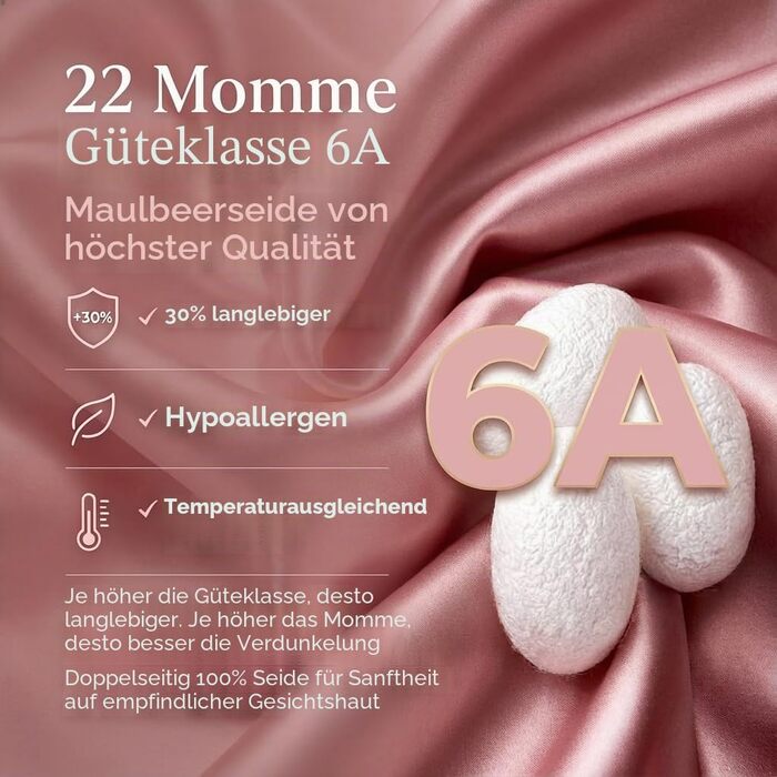 Шовкова маска для сну MATASSE 3D з 22 Momme шовку Mulberry 6A, чорна/рожева. Контурна маска для очей для жінок та чоловіків, італійський дизайн.