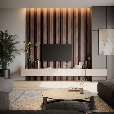 Акустичні настінні панелі Vicco для покращення шумоізоляції, горіх/коричневий, комплект 4 шт.