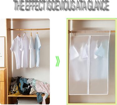 2 шт. Пранці для одягу GQC, великі, прозорі, захисні, з блискавкою (50x80x120 см)
