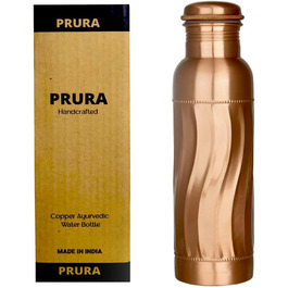 Copper water bottle with diamond cut design, leak-proof, Ayurvedic drinking vessel, copper flask for sports, gym, outdoors, yoga (Design 17)