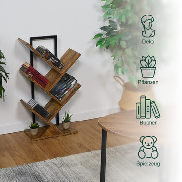Книжкова шафа Relaxdays на 4 відділення