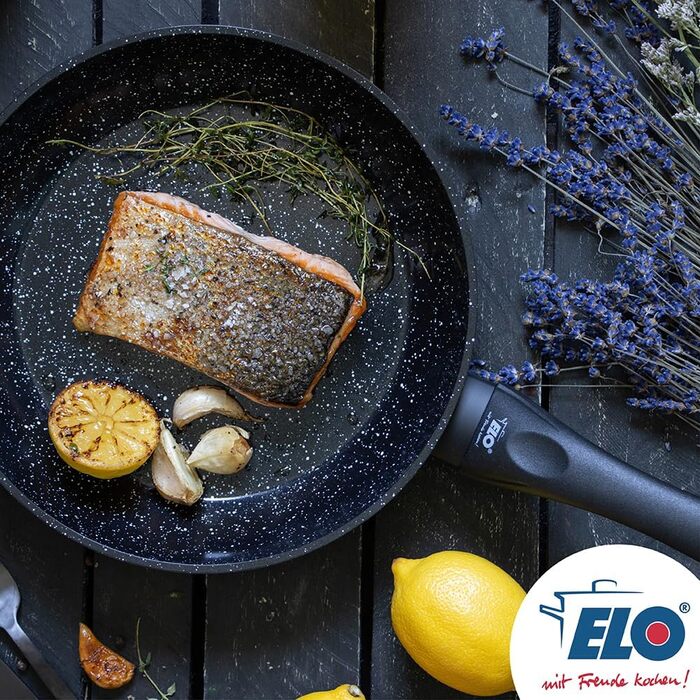 Сковорода ELO Belugo 28 см з кованого алюмінію з антипригарним покриттям ELODUR® Select (PFAS free) – для індукційних плит, чорна