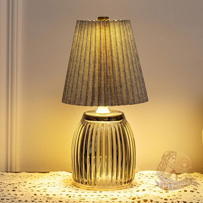 Настільна лампа MJ з таймером, акумуляторна, для дому та декору (сіра)