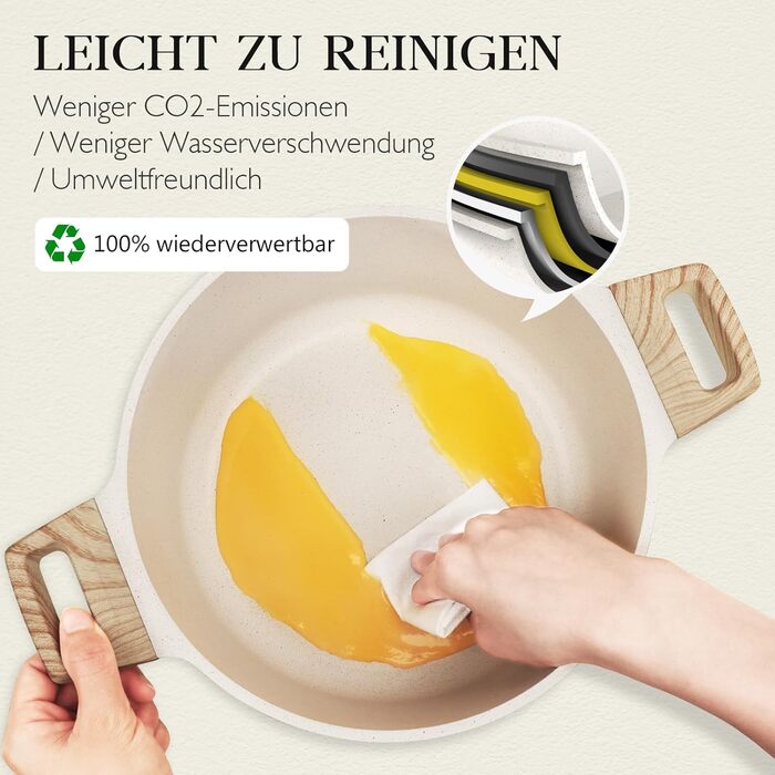 Набір посуду GiPP 10 предметів: каструлі та сковороди з гранітним покриттям, білий. Підходить для всіх типів плит, включаючи індукційні. У комплекті лопатка та ложка.
