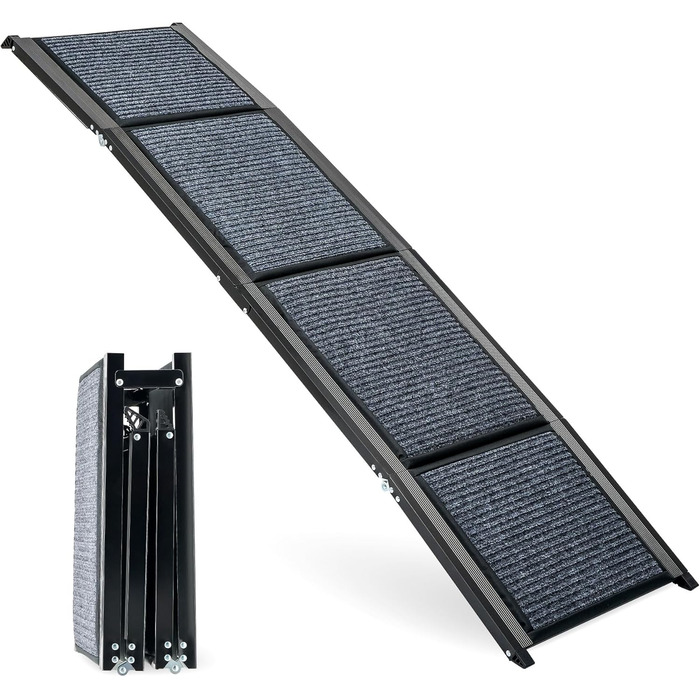 CO-Z Східці для собак, розкладні, 170 см, для легкого заїзду/сходу, до 90 кг, з антиковзким покриттям, підходять для всіх авто