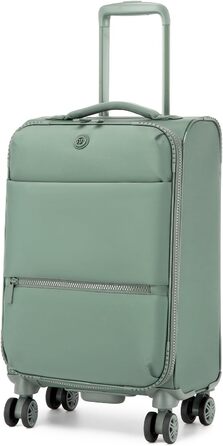 Чемодан Miss Lulu Handgepäck, 59.5 x 36.5 x 25 см, зелений, 32 л, з відділенням для мокрого одягу, на 4 колесах, для подорожей та бізнесу