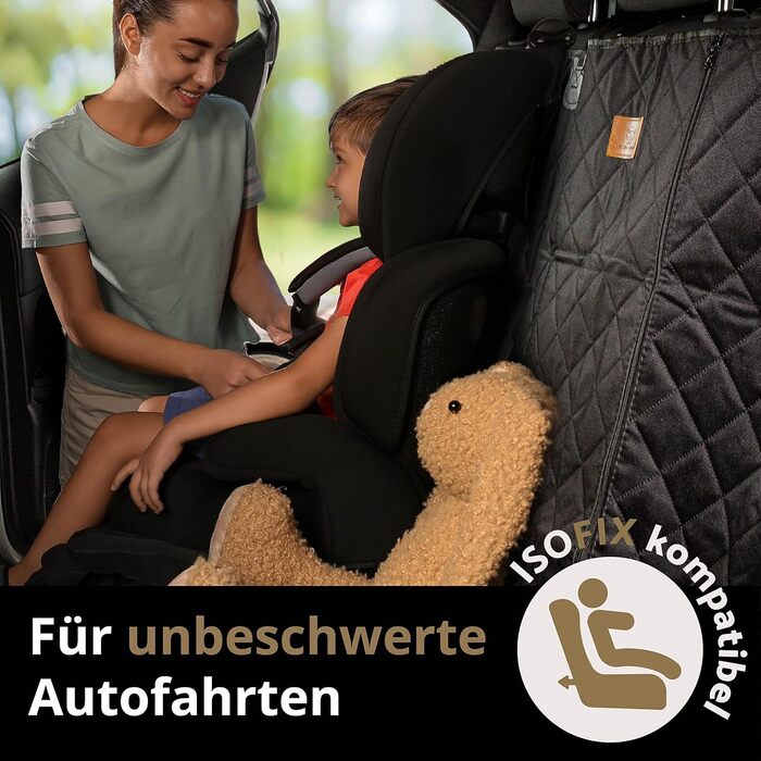 Захисний чохол на сидіння автомобіля для собак AMZPET (122 см) – Водостійкий, антиковзний та стійкий до подряпин – Міцний – 56 x 45 x 122 см. Підходить для маленьких автомобілів (купе або хетчбек). Універсальний, сумісний з Isofix