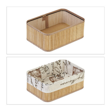 Relaxdays Storage Baskets, 3-Piece Set