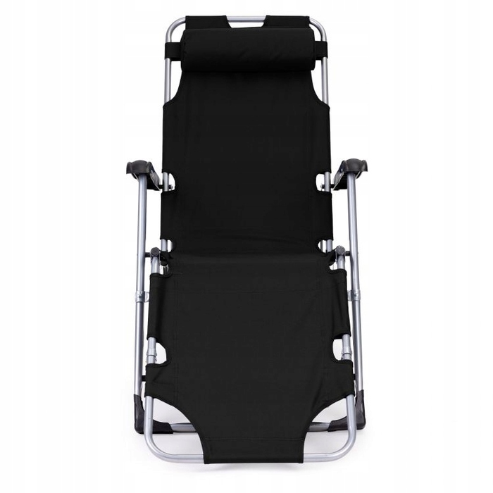 Садовий шезлонг MultiGarden ZRL010F BLACK, чорний