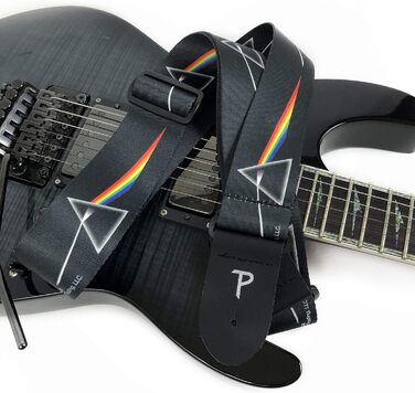 Гітарний ремінь Perri's Leathers Pink Floyd Dark Side of the Moon - Офіційний ліцензований продукт, поліестер, регульований, для акустичної/басової/електрогітари, з Канади