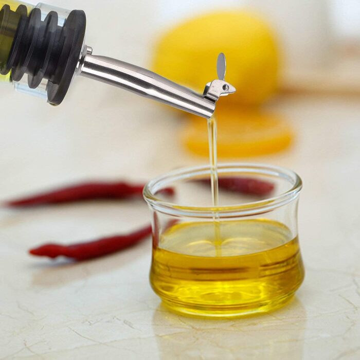 Набір виливників для пляшок з клапаном (4 шт.) з нержавіючої сталі 304 для вина, коньяку, оливкової олії, кави, сиропу, оцту, з пластиковими пробірками