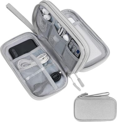 Органайзер для кабелів Skycase: сумка-чохол для аксесуарів, USB, Powerbank, SD-картки, сірий