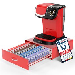 Тримач для капсул Tassimo Prodiumart – елегантний диспенсер на 64 капсули (червоний)