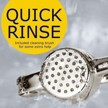 Преміум-прес для часнику з нержавіючої сталі – прес, подрібнювач та очищувач часнику, набір, стійкий до миття в посудомийній машині та корозії (Imperial Silver)