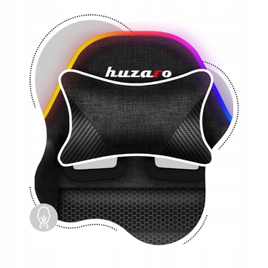 Ігрове крісло Huzaro Ranger 6.0 RGB, сітка, чорне