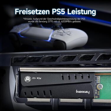 SSD накопичувач Fanxiang M2 2TB NVMe PCIe 4.0 з радіатором - 7400 МБ/с, 6800 МБ/с, для геймінгу та відеомонтажу