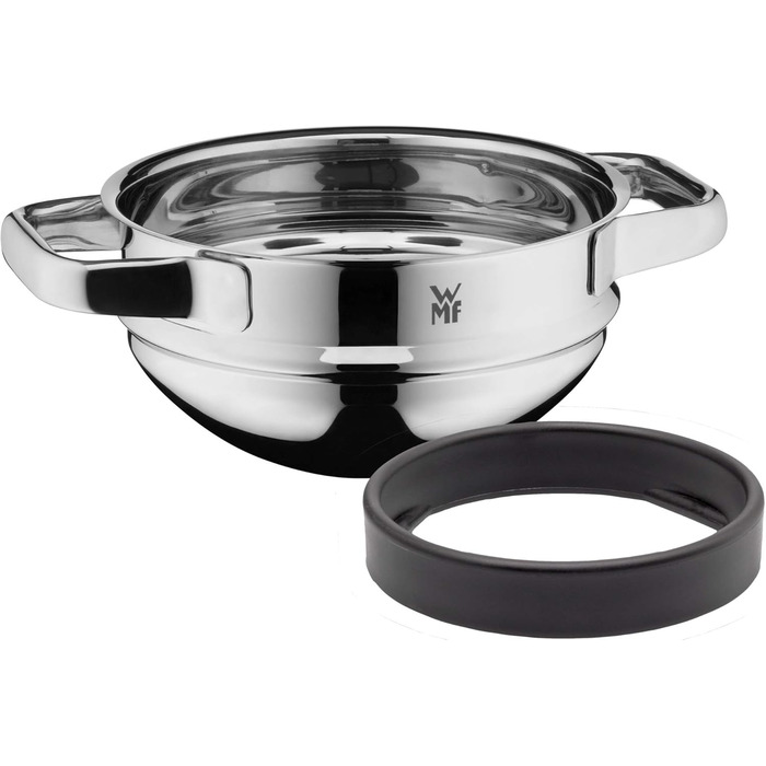 WMF Compact Cuisine Water Bath Bowl 16.5 cm, Stackable, Mixing Bowl for Water Bath, Cromargan Stainless Steel Bowl Polished, Dishwasher Safe