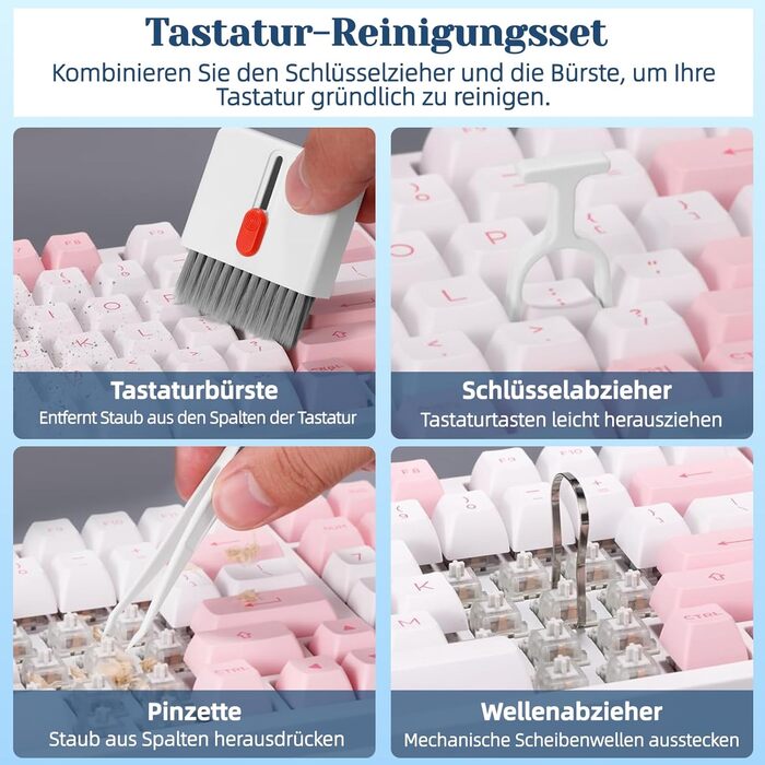 Набір для чищення електронних пристроїв Profi 32 елементи: навушники, ноутбук, клавіатура, монітор, телефон. З міні-інструментами, мікрофіброю та екіпежем