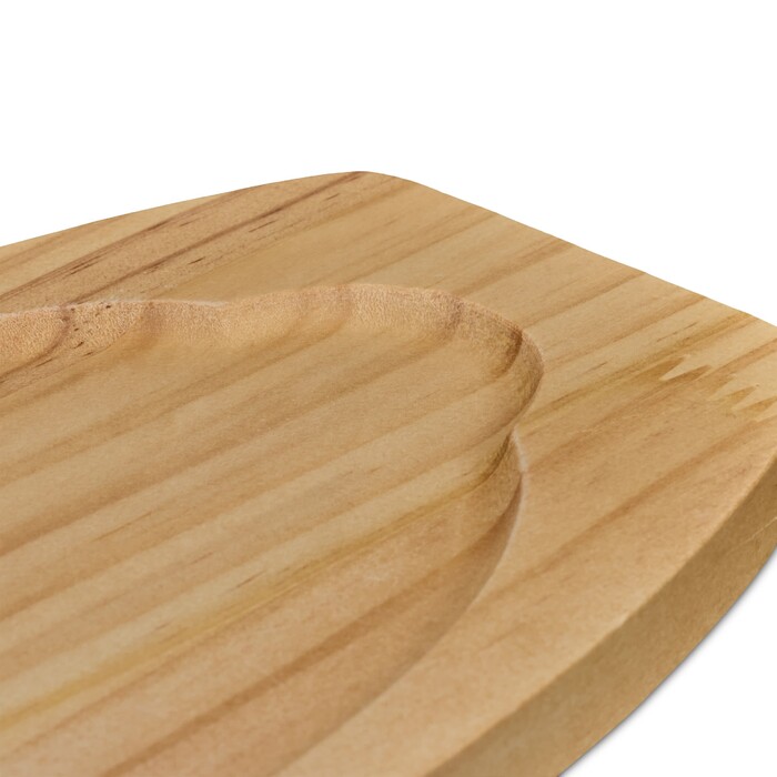 Relaxdays Serving Pan with Wooden Underplate, 2-Piece Set