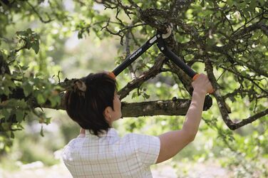 Секатор Fiskars PowerGear II L70 для свіжої деревини, антипригарне покриття, загартована сталь, 46 см, чорний/помаранчевий, 1002104