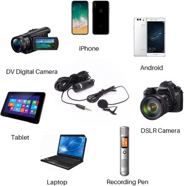 BOYA BY-M1 Металевий кліп-мікрофон 3.5mm для смартфонів, DSLR, відеокамер, аудіорекордерів та ПК (з вітрозахистом)