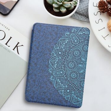 Чохол для Kindle 6' (11-го покоління) 2024/2022 (C2V2L3) - PU шкіра, захисний чохол з авто-сон/пробудження, Smart Cover, Löwenzahn (Блакитна квітка)