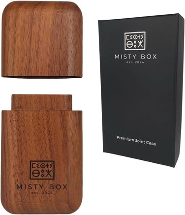 Misty Box – Преміум футляр для джойнтів з натурального горіха, 4-ох місний, стильний аксесуар для транспортування та зберігання, ідеальний подарунок
