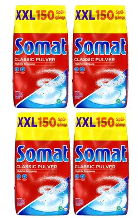 Порошок для посудомийних машин Somat Classic з лимоном для щоденного очищення, 4 x 3 кг