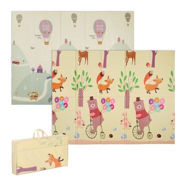 Relaxdays Play Mat - Street and Animal Motif, Foldable