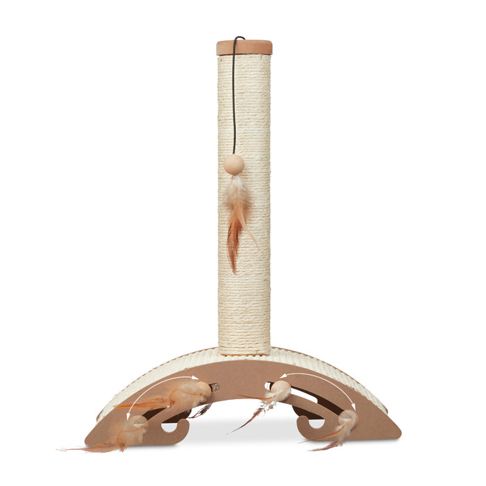 Relaxdays Scratching Post with Scratching Board & Toy