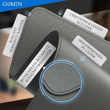 Килимок для столу GOMIN - PU шкіра, водовідштовхувальний, антиковзний, XXL (60x35 см)
