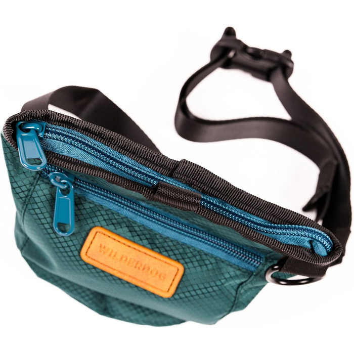 Сумка для песика Wilderdog для дресирування собак, з магнітною застібкою, карабіном та регульованим поясом, зелена