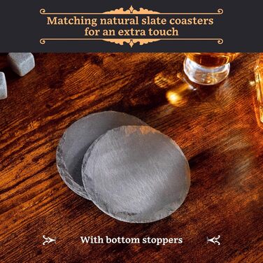 Набір склянок для віскі з аксесуарами та охолоджувальними каменями - 2 склянки, 8 каменів, пінцет з нержавіючої сталі - подарунковий набір віскі для чоловіків. 2 кришталеві келихи (2 тюльпанових келиха)