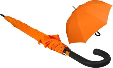 iX-brella Fiberglass Automatic Umbrella with Wetprint Color Change - Raindrops (Neon Orange)