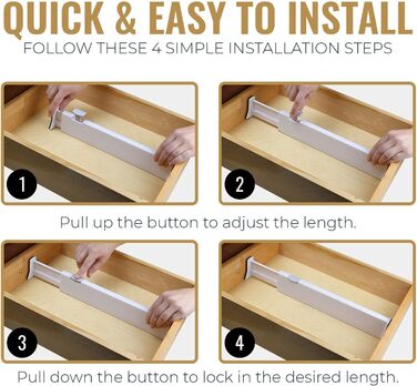 RAPTUROUS 4-Pack Drawer Dividers 