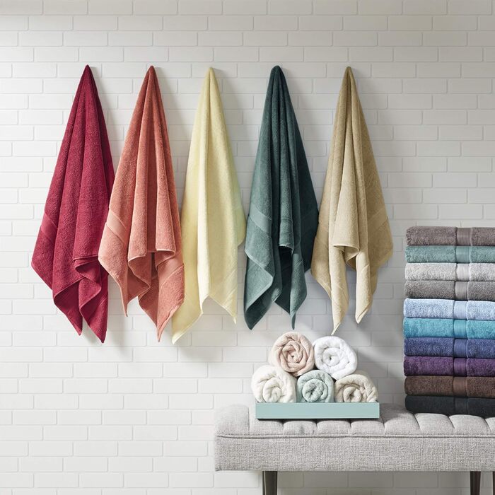 800GSM 100% Cotton Luxury Turkish Bathroom Towels, Highly Absorbent Long Oversized Linen Cotton Bath Towel Set, 8-Piece Includes 2 Bath Towels, 2 Hand Towels & 4 Wash Towels, Navy Slate Blue