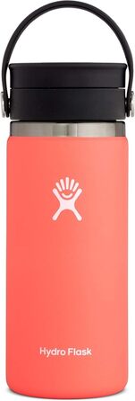Hydro Flask 16 oz Stainless Steel Travel Coffee Mug - Insulated, Leak-Proof, Wide Mouth - Hibiscus Color