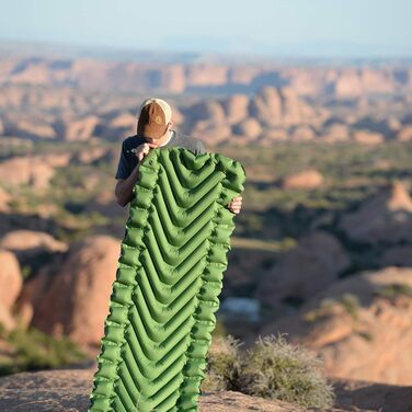 Klymit Static V Sleeping Pad (Green) - Lightweight Camping Mat