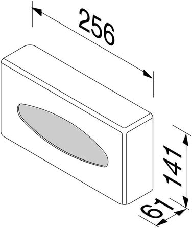 Geesa Kleenex Box, freestanding or for wall mounting, chrome-plated ABS, silver