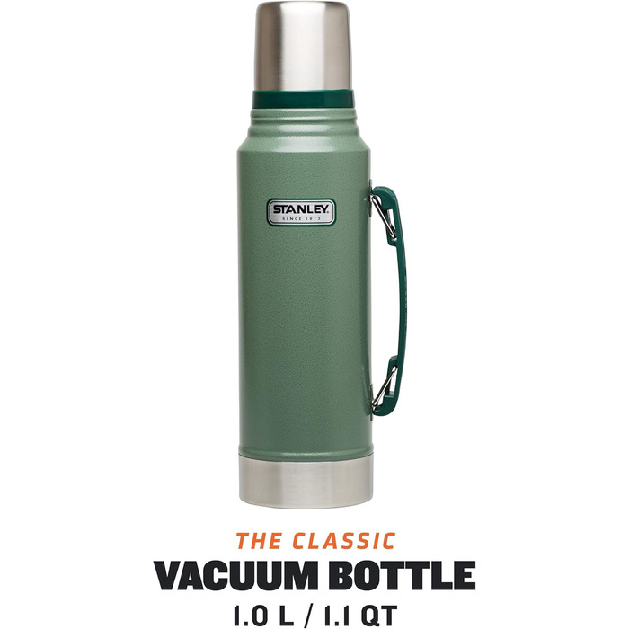 Stanley Classic Legendary Thermos - Keeps Drinks Hot or Cold for 24-32 Hours - Dishwasher Safe - Leakproof Lid Doubles as a Cup - BPA-Free Insulated Flask - Stainless Steel Thermos